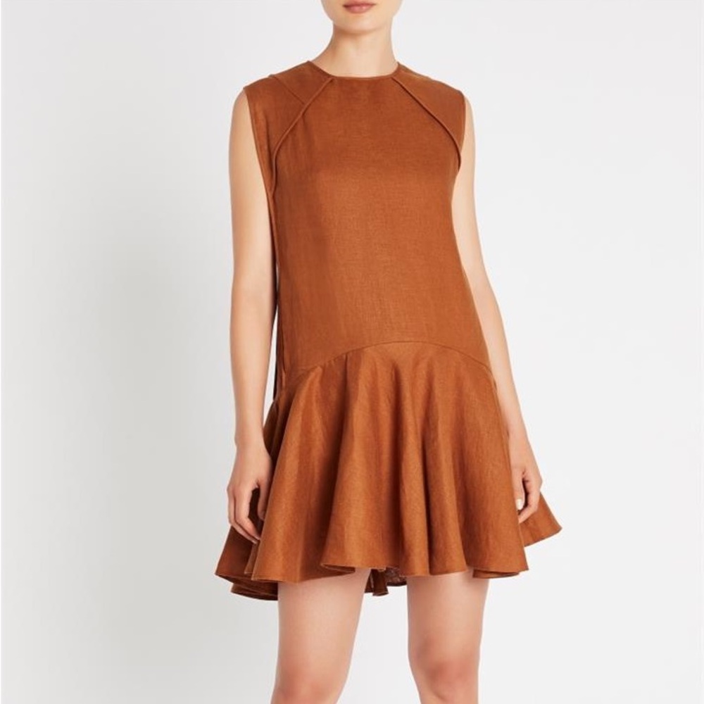 Sass & Bide (Aussie designer) Copper Mini Linen Dress